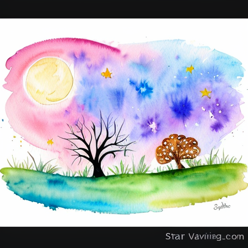 Star and a moon funky style cartoon