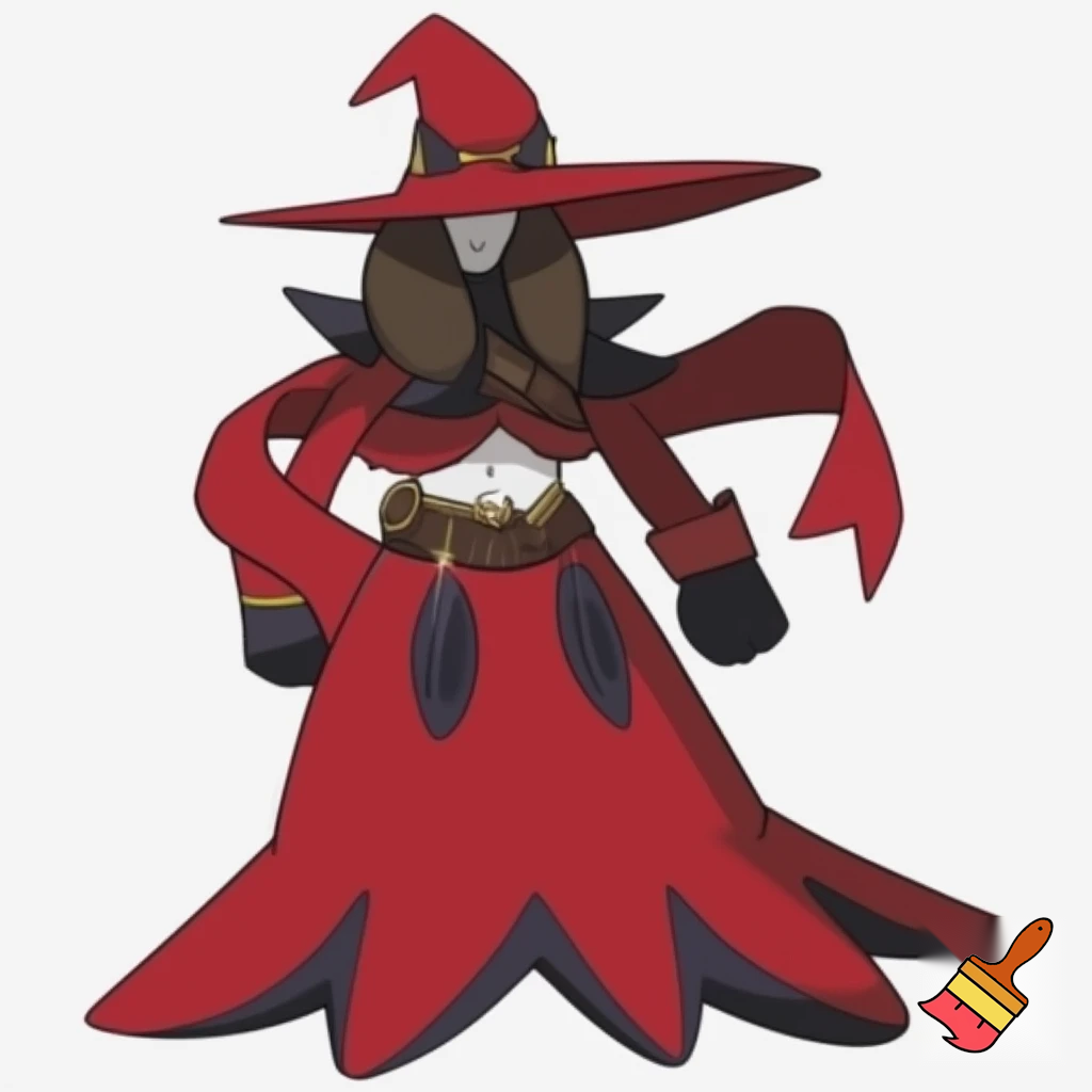 The pokemon Ledian dressed in red mage attire
