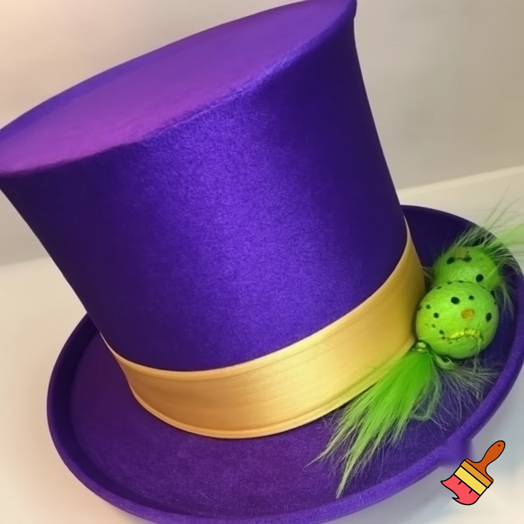 Easter bunny top hat, Easter balcony headband, purple and gold headband top hat