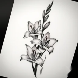 august birth flower tattoo