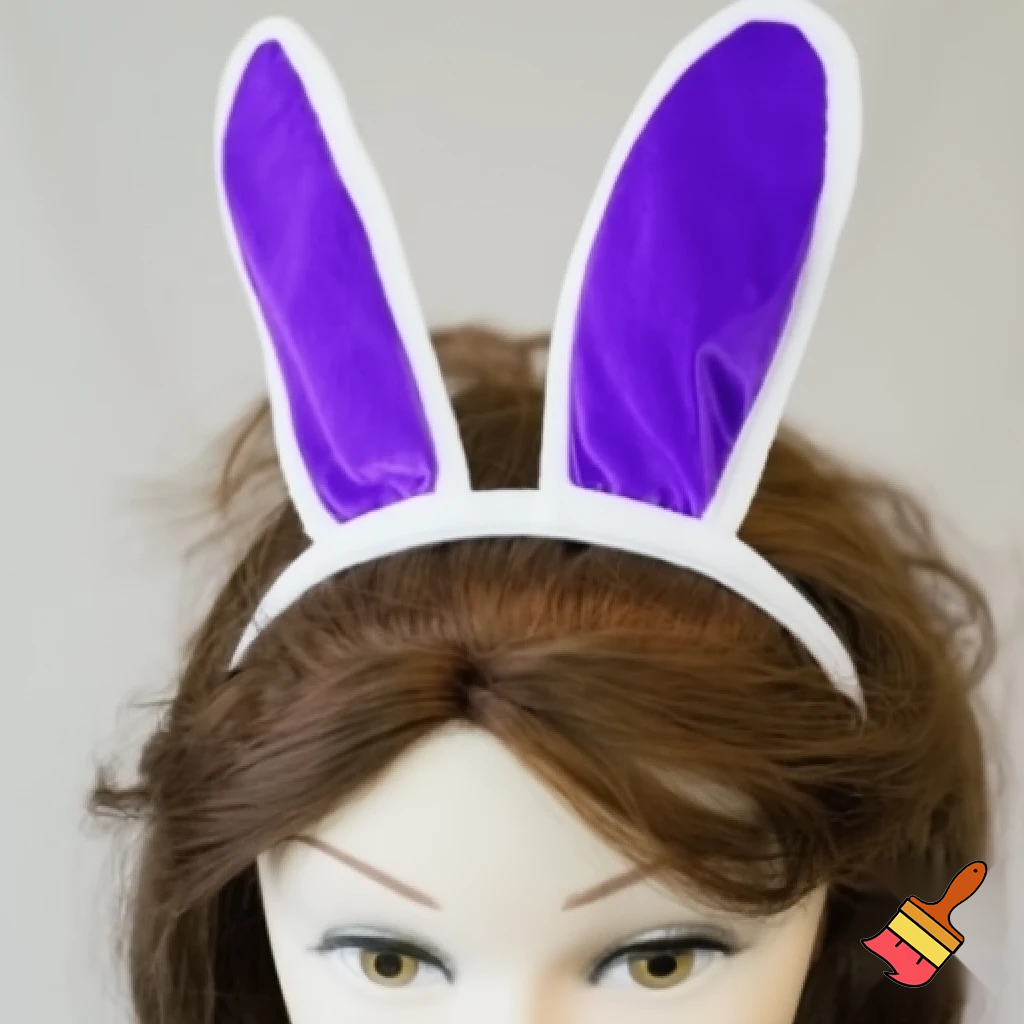 Easter bunny headband, top hat, Easter hat headband, top hat, purple and white, purple and white velvet top hat