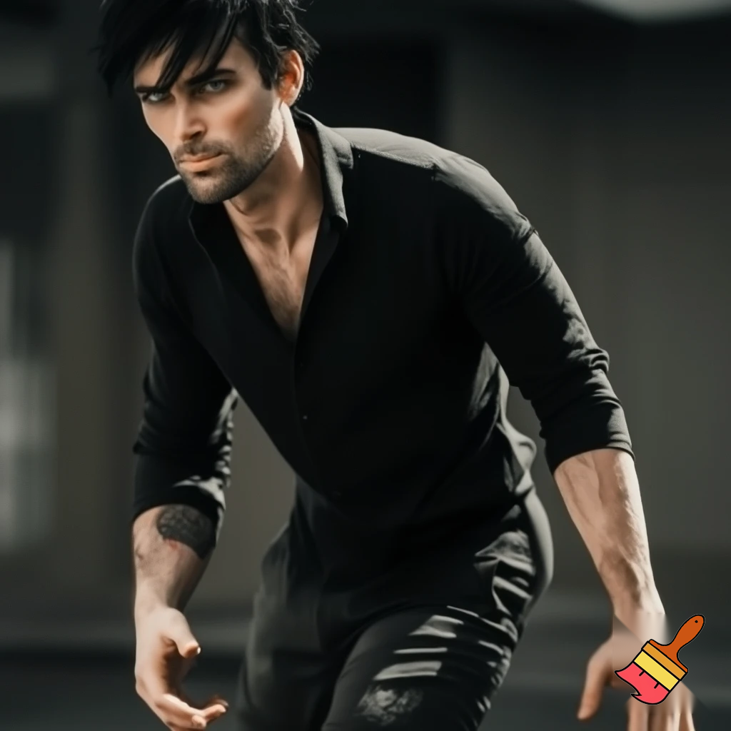 Jace Meadows was the kind of man who turned heads without trying. Tall, broad-shouldered, and cut from raw, dangerous charm, he looked like trouble dressed in black. His frame was sculpted, not like a gym rat chasing aesthetics, but like someone who’d earned every inch of muscle through years of grit—arms veined and defined, chest broad beneath the soft stretch of his tailored shirt, sleeves rolled to reveal strong forearms dusted with dark hair.
His jawline was all hard angles and defiance, shadowed by a deliberate layer of stubble that somehow made him look both wild and refined. Midnight-black hair fell slightly over his brow in an artfully careless mess that begged to be touched. And then there were his eyes—God, his eyes—piercing gray with flecks of steel, like storm clouds that never quite cleared. They could burn through you or break you, depending on the day.
He wore black like it was made for him—slim-fit button-down, the top two buttons undone just enough to hint at the carved line of his collarbones and a sliver of tattoo ink peeking from beneath. Dark, well-cut slacks hugged his hips, and scuffed boots grounded him in something real, something rougher than the high-gloss world around him.
Every movement was unhurried, confident, like he knew exactly how many eyes were on him—and didn’t care. But it wasn’t just the looks. It was the energy. That quiet, smoldering presence that said: I’ve seen too much, lost too much… and I’m not here to play games.
He wasn’t pretty.
He was lethal.
And the moment Elena looked at him—really looked at him—she remembered exactly why he had always been impossible to forget.