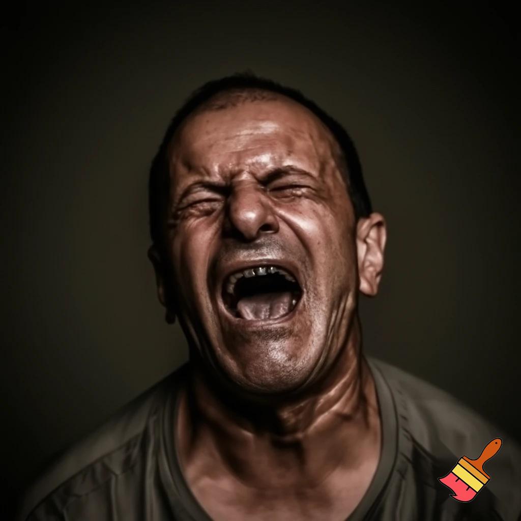 Man screaming 
