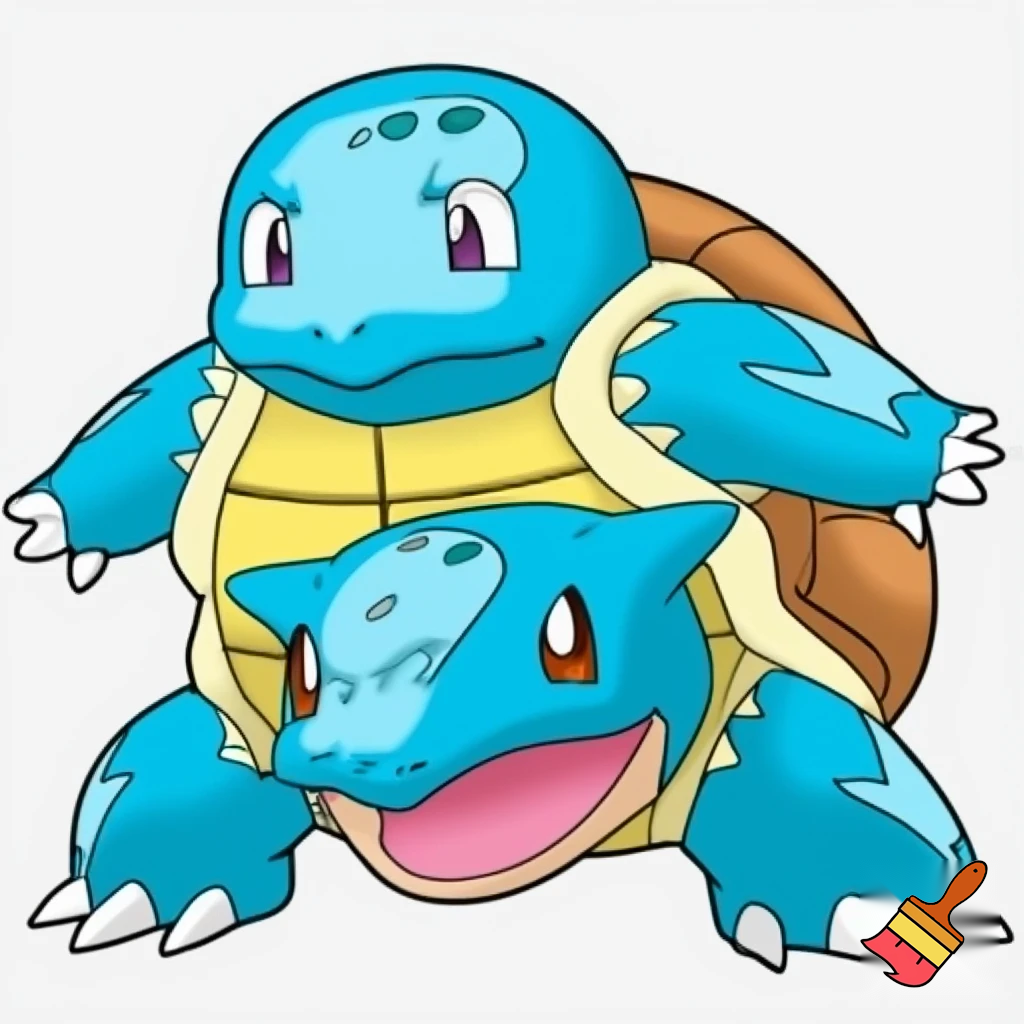 a fusion of blue rookie level veemon agumon hybred digimon squirtle bulbasaur turtle hybred pokemon  with skinny short arms and skinny short legs deatailed tiny turtle creature