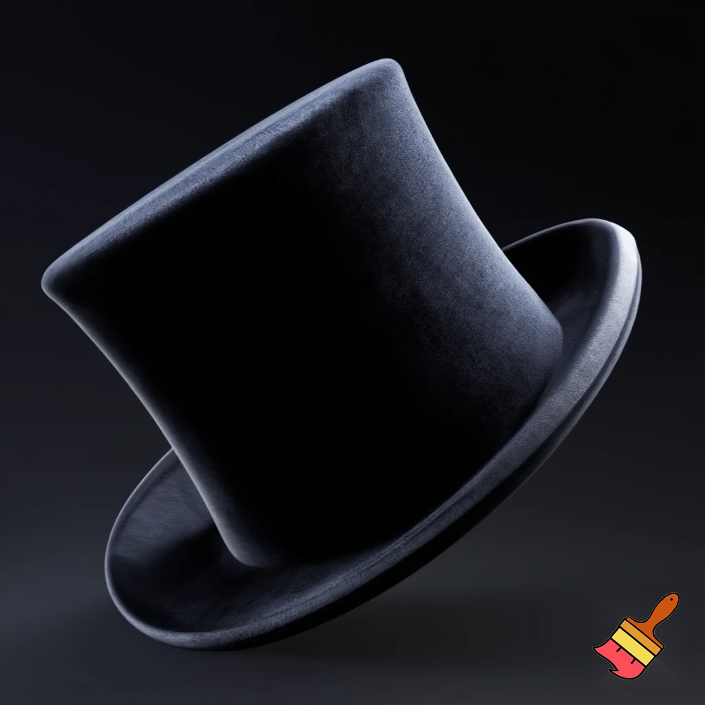 Willy Wonka top hat velvet black and velvet Willy Wonka black black shags