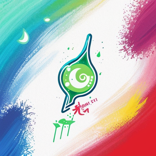 a logo that consist in a green drop of blood that looks like it's fading away like is a ghost.