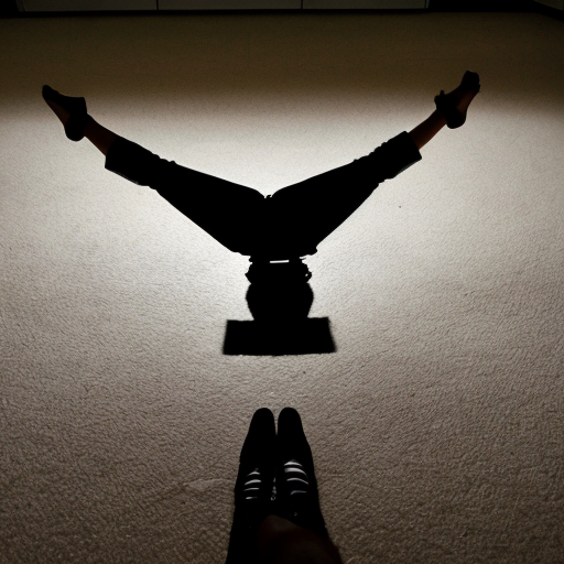 Silhouette of person on floor