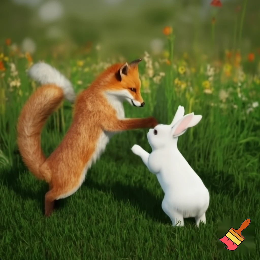 fox and bunny high 5