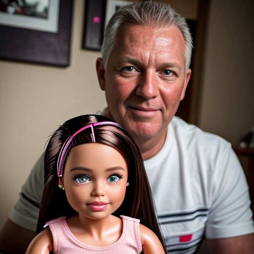 make a three year old barbie with her dad and her older brother ken