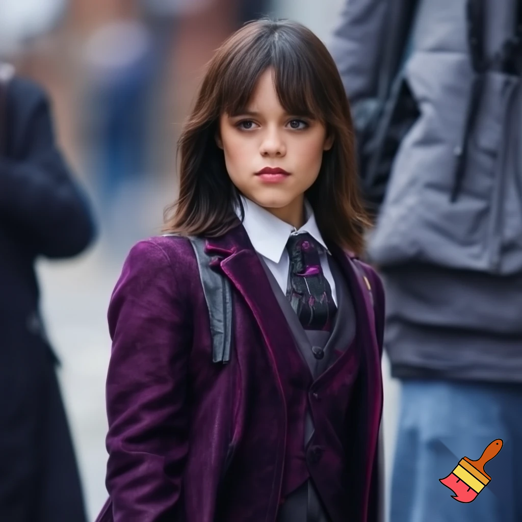 Jenna Ortega in London shooting a movie 