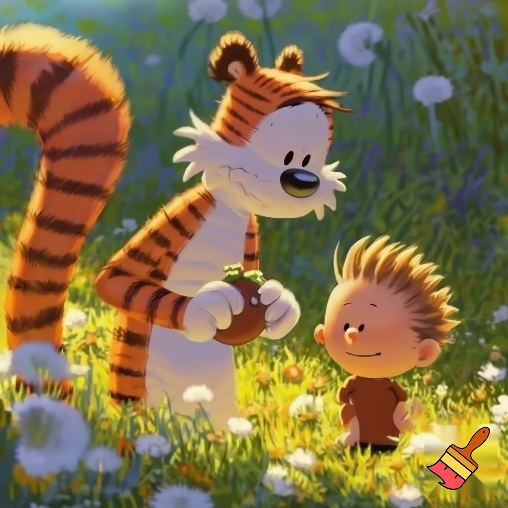 im making a comic strip series like calvin and hobbes, give me 2 more origanal charachters with imagas