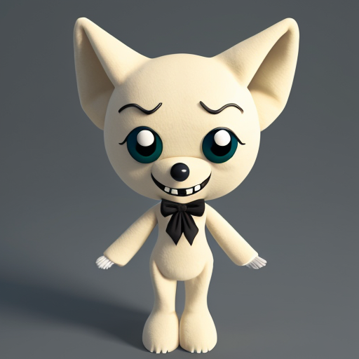 Cream anthropomorphic wolf
