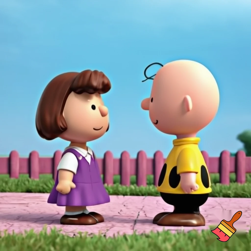Charlie Brown with Peppermint Patty. They are in the playground and Charlie Brown is fucking Peppermint Patty.