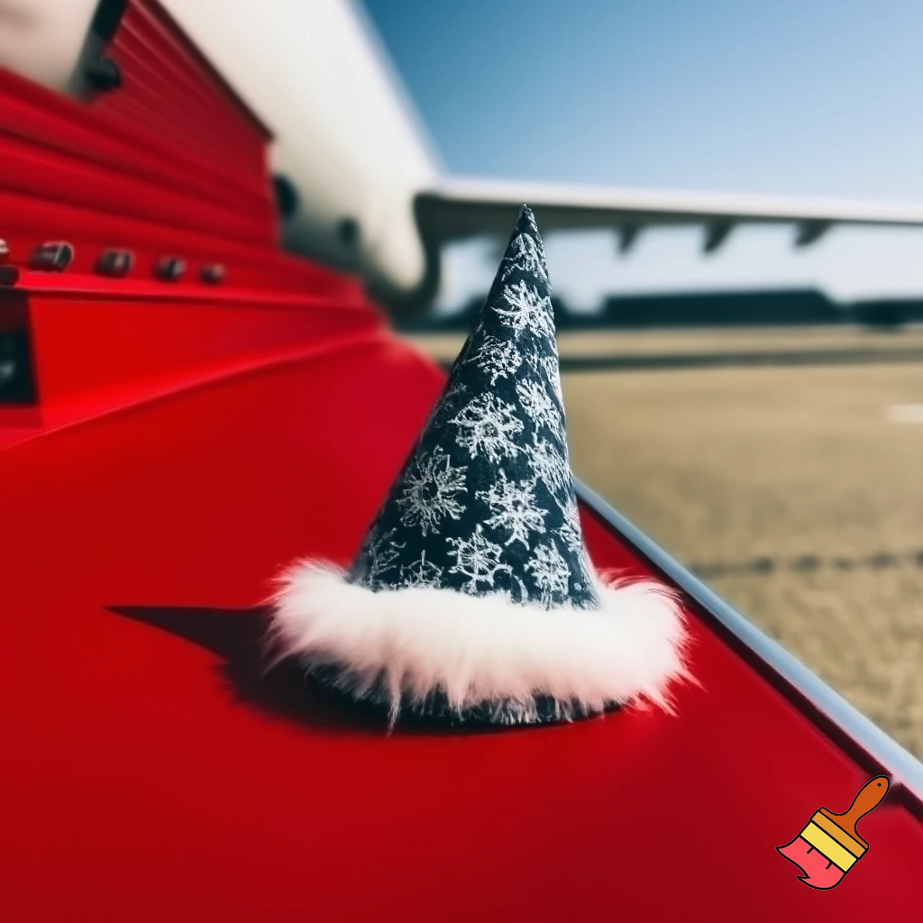 Christmas wizard hat, special costume red plane ramp one