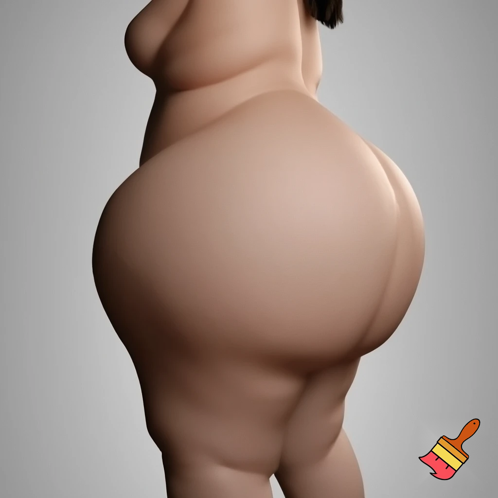 a woman with a giant belly and a giant butt and giant boobs