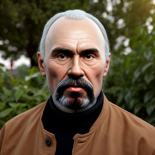 create тарас шевченко in cherry garden 