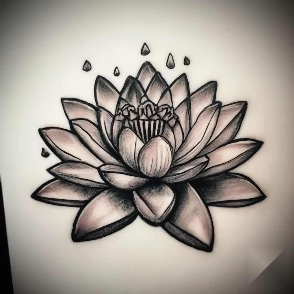 july birth flower tattoo