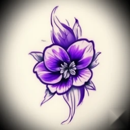 february birth flower tattoo