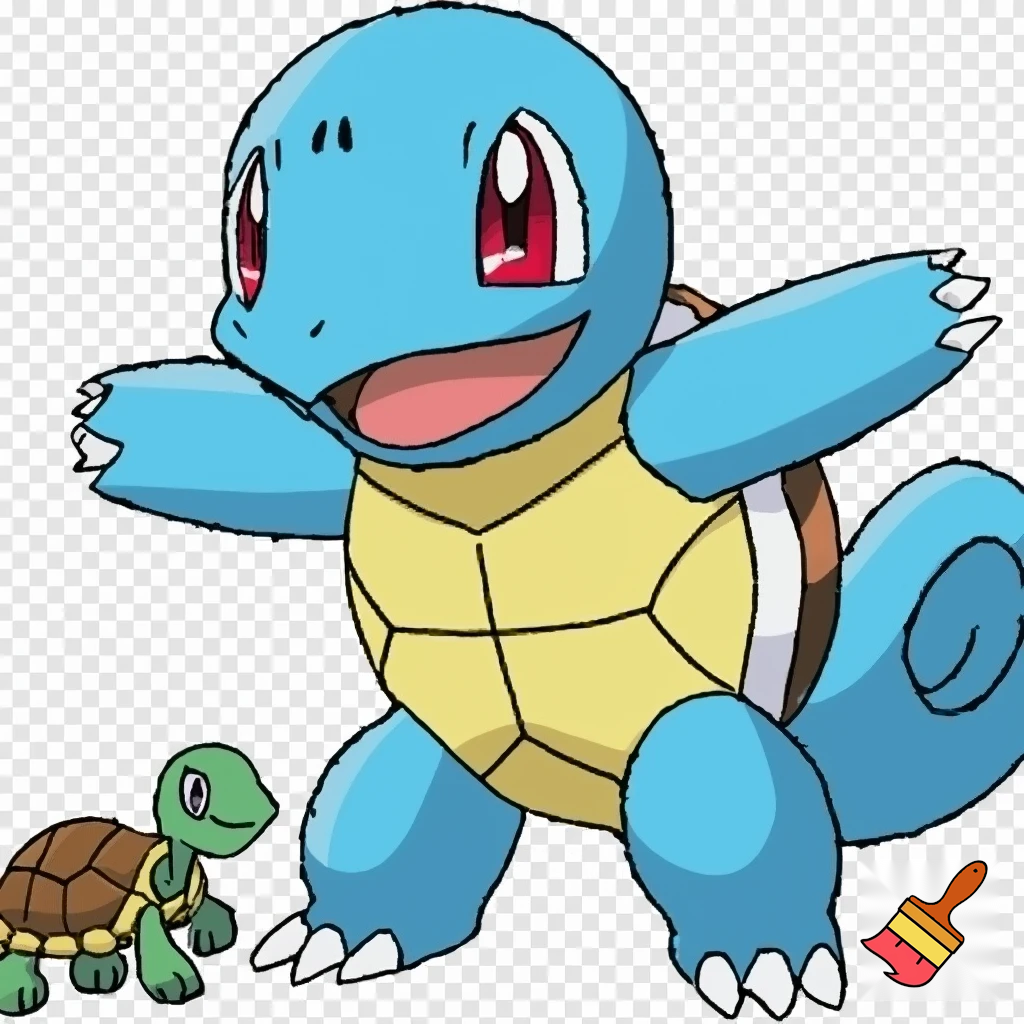 blue rookie level veemon agumon digimon squirtle pokemon fusion with skinny short arms and skinny short legs deatailed tiny turtle creature