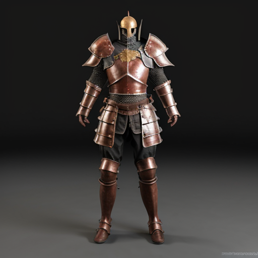 dark evil medieval  armor rusty