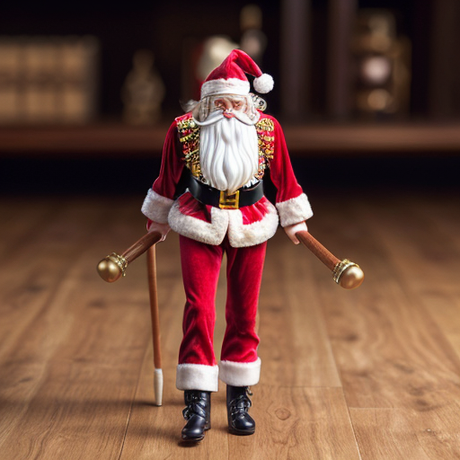 Nutcracker Santa Claus Nutcrackerh wizard Santa Claus magic stick magic walking stick