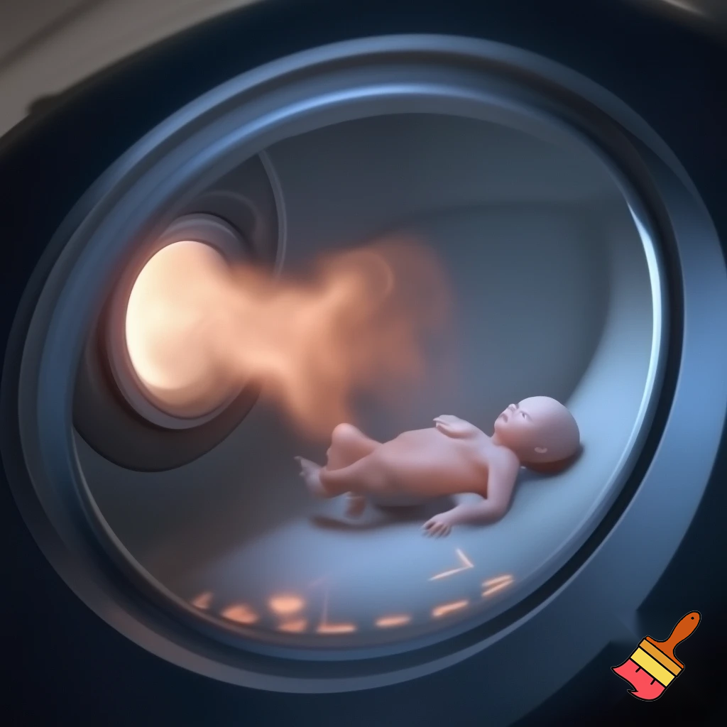 Sterile sci-fi awakening scene — a single pod opens, warm vapor spilling out, shard of sterile light tracing curved glass, a newborn humanoid stepping out not a baby: naked but composed, blank expression, clean metallic interior with glowing diagnostic glyphs underfoot, cinematic close-up, photo-realistic + painterly blend. 

Settings / Steps:

Aspect ratio 4:5 (portrait) for character focus.

Camera: slightly low, 3/4 view to show pod interior and diagnostics.

Emphasize skin texture + subtle mechanical seams.

Add small depth-of-field to isolate subject.


Negative prompt: mutated hands, extra limbs, bad anatomy, cartoonish, watermark, extra fingers

Variations: silhouette profile, half-lit face, higher contrast for a dramatic poster.