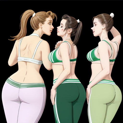 90's disney's 2d aladdin style comic black background and panels of 
Panel 1 a curvy figure two headed woman with brown hair and black striped haired ponytail and with green skin barefoot with green and white striped harem pants and pink and white striped bra marching towards viewer. 
Panel 2 then the curvy figure two headed woman with brown hair  black striped haired ponytail and with green skin barefoot with green and white striped harem pants and pink and white striped bra both looked at each other while marching towards the viewer.
Panel 3 then the curvy figure two headed woman with brown black striped haired ponytail and with green skin barefoot with green and white striped harem pants and pink and white striped bra gives kisses towards viewer. 
Panel 4 then the curvy figure two headed woman with  brown hair and l black striped haired ponytail and with green skin barefoot with green and white striped harem pants and pink and white striped bra kissing the viewer while marching. 
Panel 5 then the curvy figure two headed woman with brown hair black striped haired ponytail and with green skin barefoot with green and white striped harem pants and pink and white striped bra turns around and turns around and revealing to the viewer a yellow triangle shaped stitch patch was on the middle of her butt of her green and white striped harem pants. 
Panel 6 then curvy figure two headed woman with brown hair and black striped haired ponytail and with green skin barefoot with green and white striped harem pants and pink and white striped bra shakes her butt with the yellow triangle shaped Stitch patch on her big butt.  