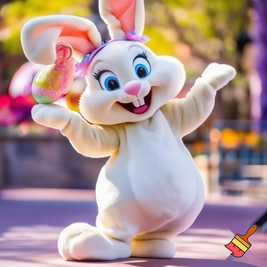 Easter bunny mascot Disneyland costume