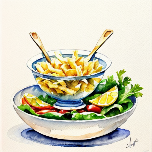 create a poster for food stall "chips-salad , lemonade" both are different food items 