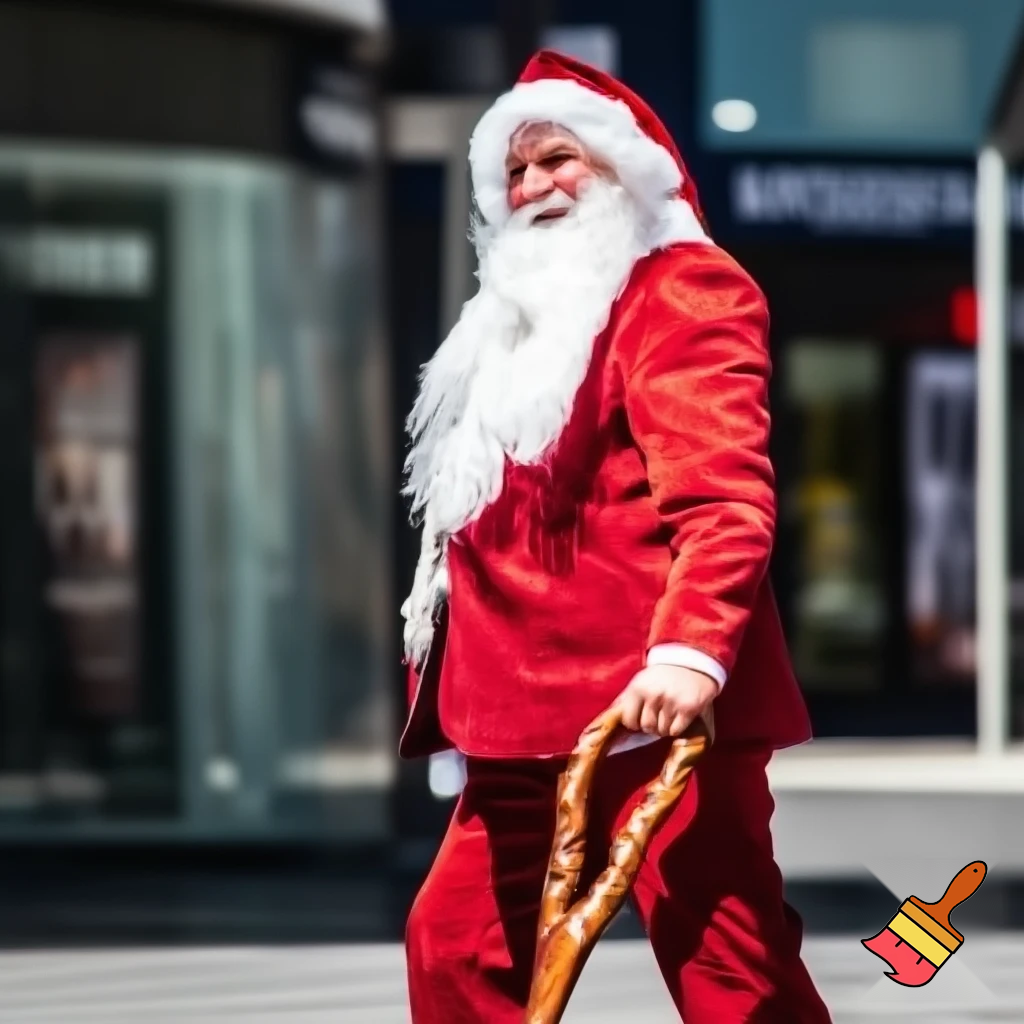 Santa Claus, Russia walking stick with the start the real Santa Claus shopping Centre in Australia
A star
