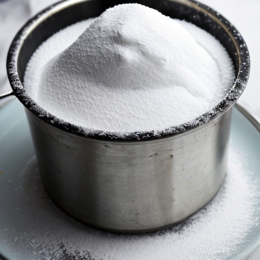 icing sugar with a sieve