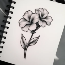 february birth flower tattoo