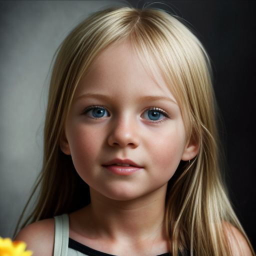 Finnish little girl, blonde, straight hair