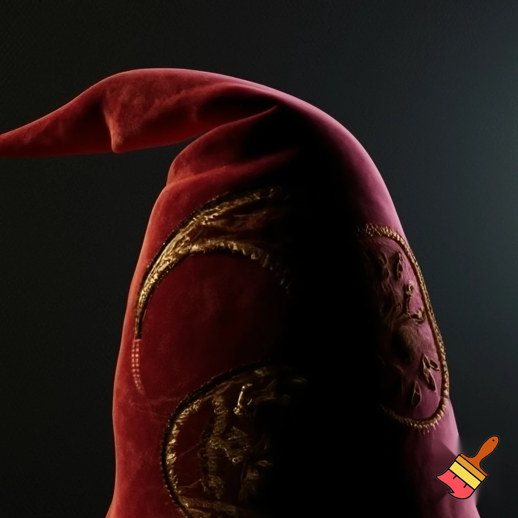 A wizard Santa Claus hat read✨✨🎄💫 velvet a wizard hat