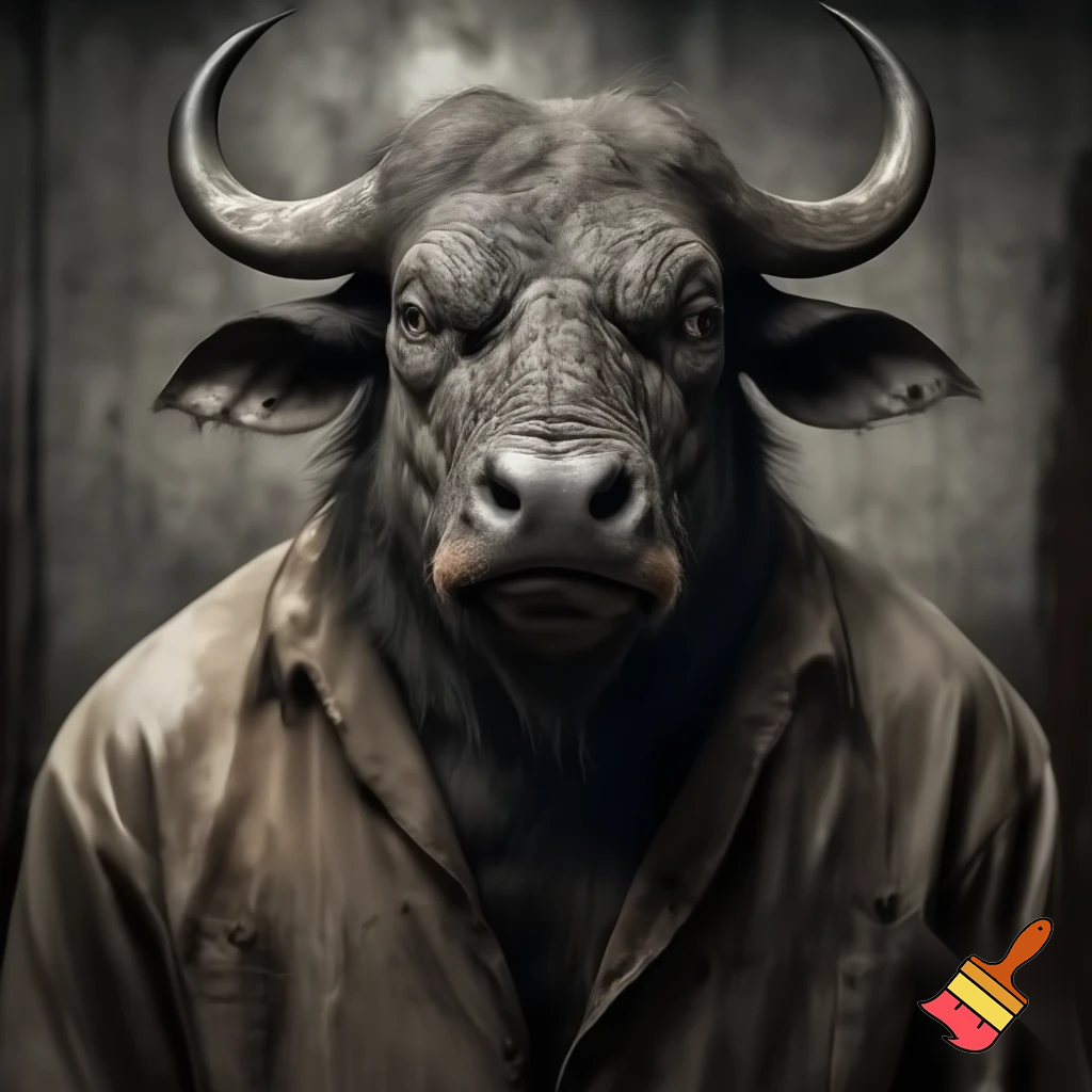 mugshot, water buffalo, deadly, feral, evil, prison outfit, guilty, face tattoo