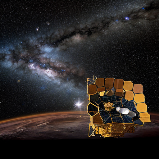 realistic space with stars and nebula like james webb telescope