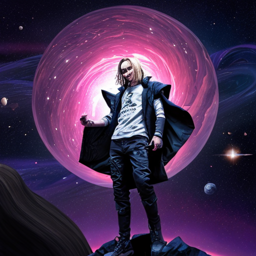 Jace gooning on top of the galaxy