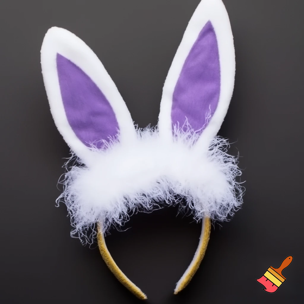 Easter bunny top hat headband, purple white with gold glitter fabric and velvet velvet gold special gold and delicate velvet and delicate and precious glitter, purple and white