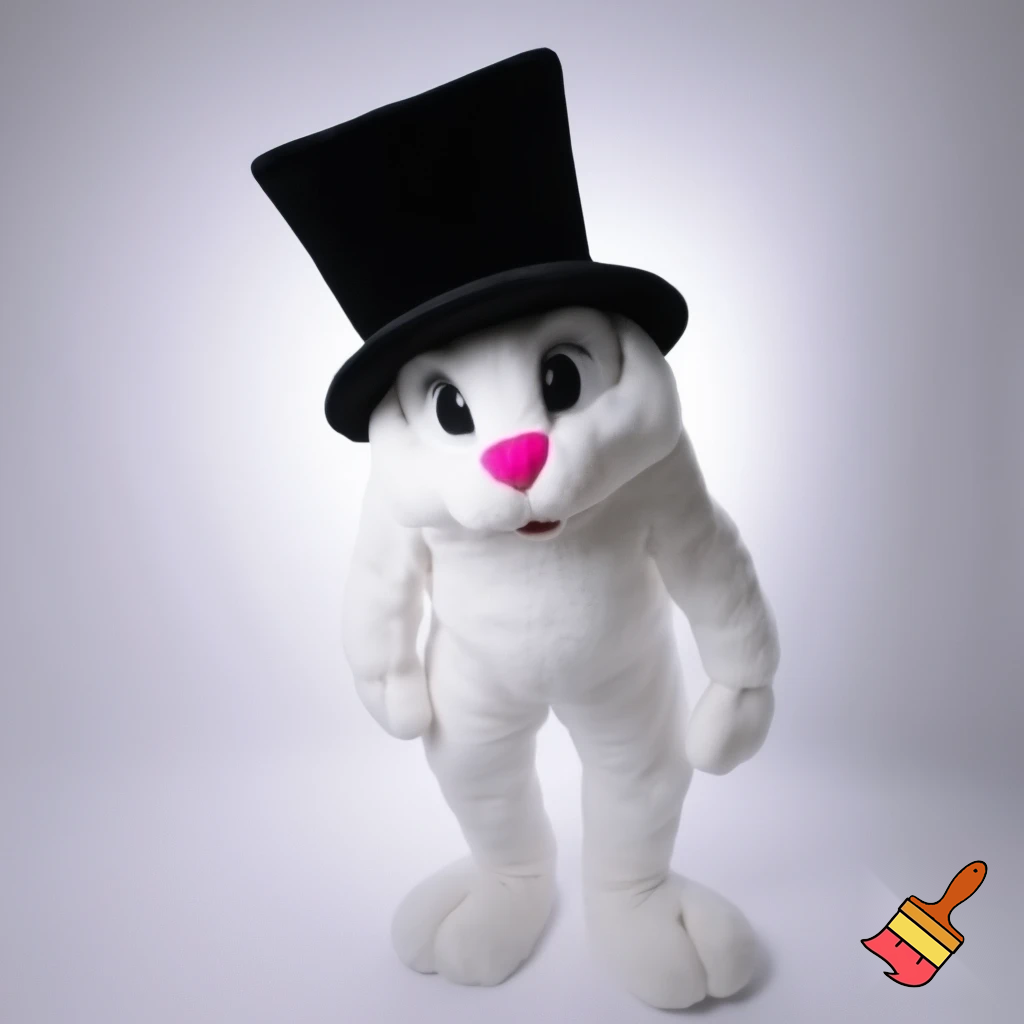 East Bunning mascot costume special top hat easter bunny mascot costume