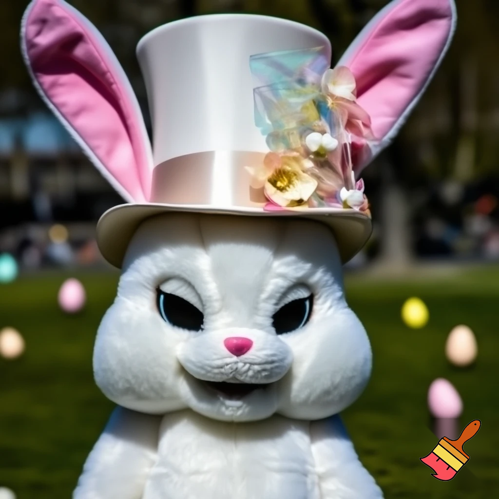 Easter bunny mascot costume top hat special top hat special top hat special top hat special and delicate