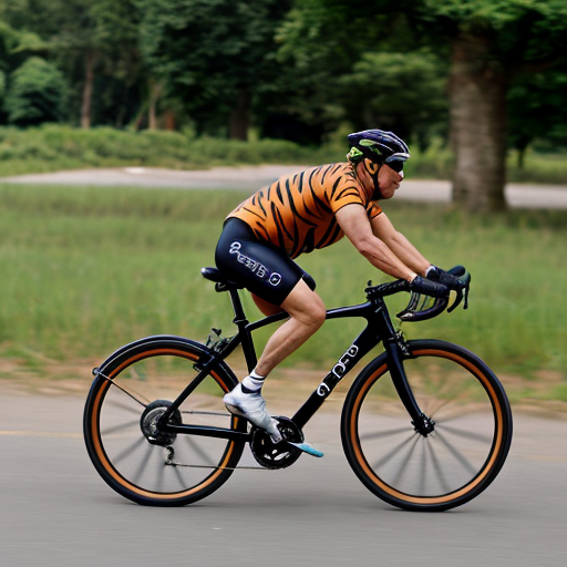 A Tiger cycling 