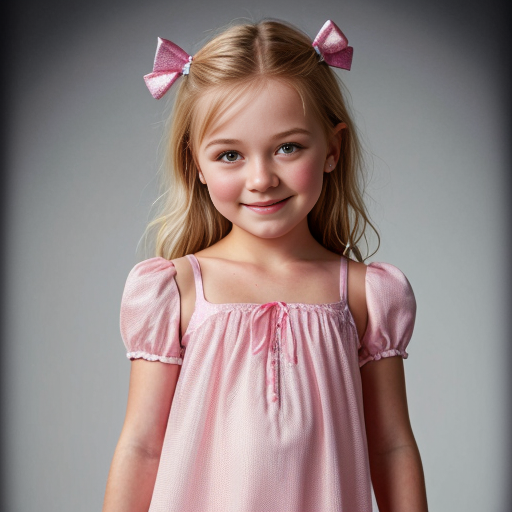 german little girl, blonde hair, nightdress