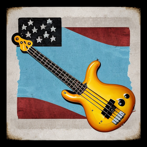 Make me a cool flag with a bass on it
