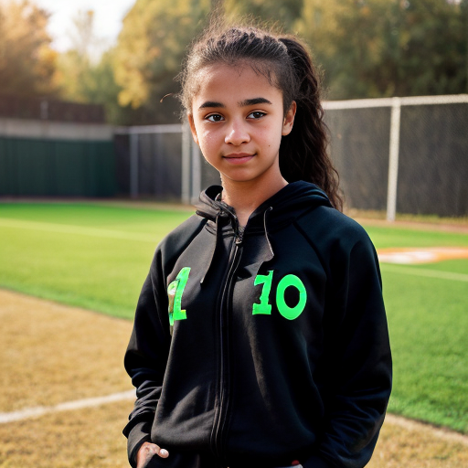 jeune fille de 15 ans métisse qui porte un jogging noir et un sweat shirt noir. se yeux sont verts. et elle peut lancer des rayons verts avec ses mains