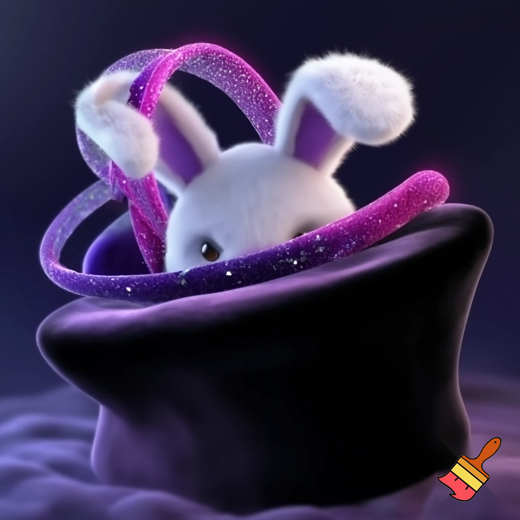 Black top hat with bunny ears velvet white and purple purple and white headband fabric and velvet glitter, purple and pink special present true special and delicate velvet white purple Easter bunny is bunny top hat velvet?