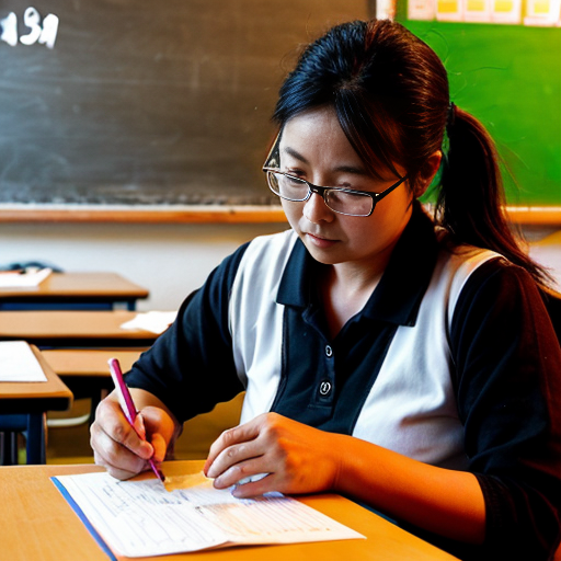 a panda teacher checking assistance