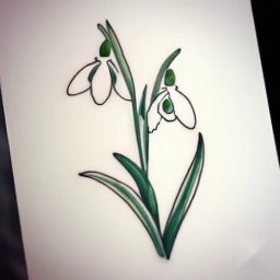 january birth flower tattoo