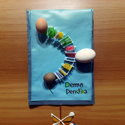 atom with DNA with cell with egg with waterfall with earth and moon