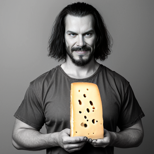 mugshot, rat buff,  cheese in hand, sinister evil smirk