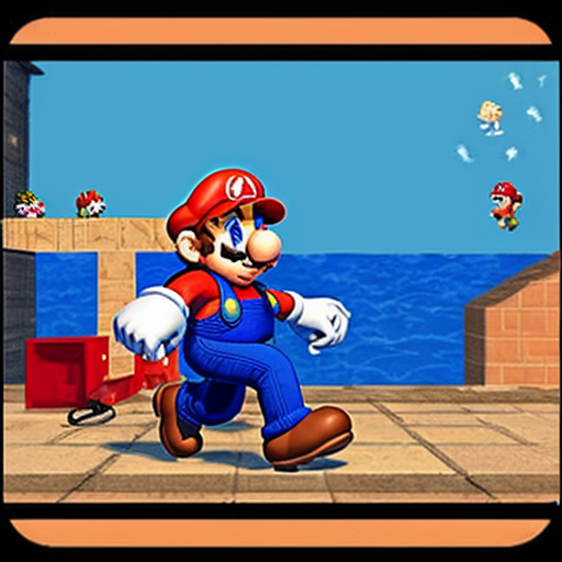 mario geting killed by 15 other marios